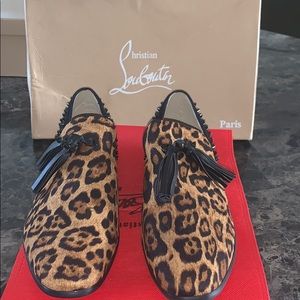 Christian Louboutin  Leopard Loafers